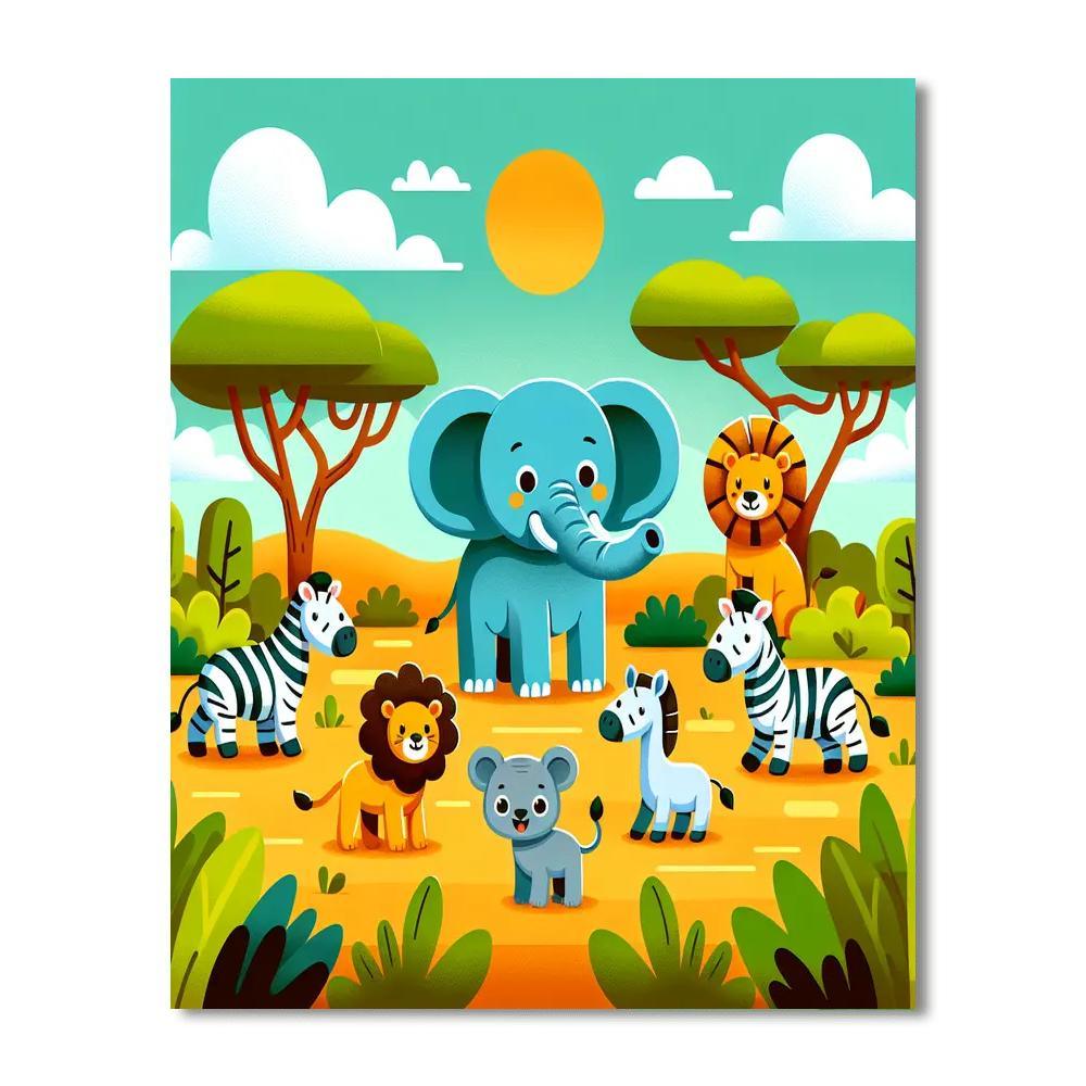 Jolly Safari Adventure DIY Paint By Numbers