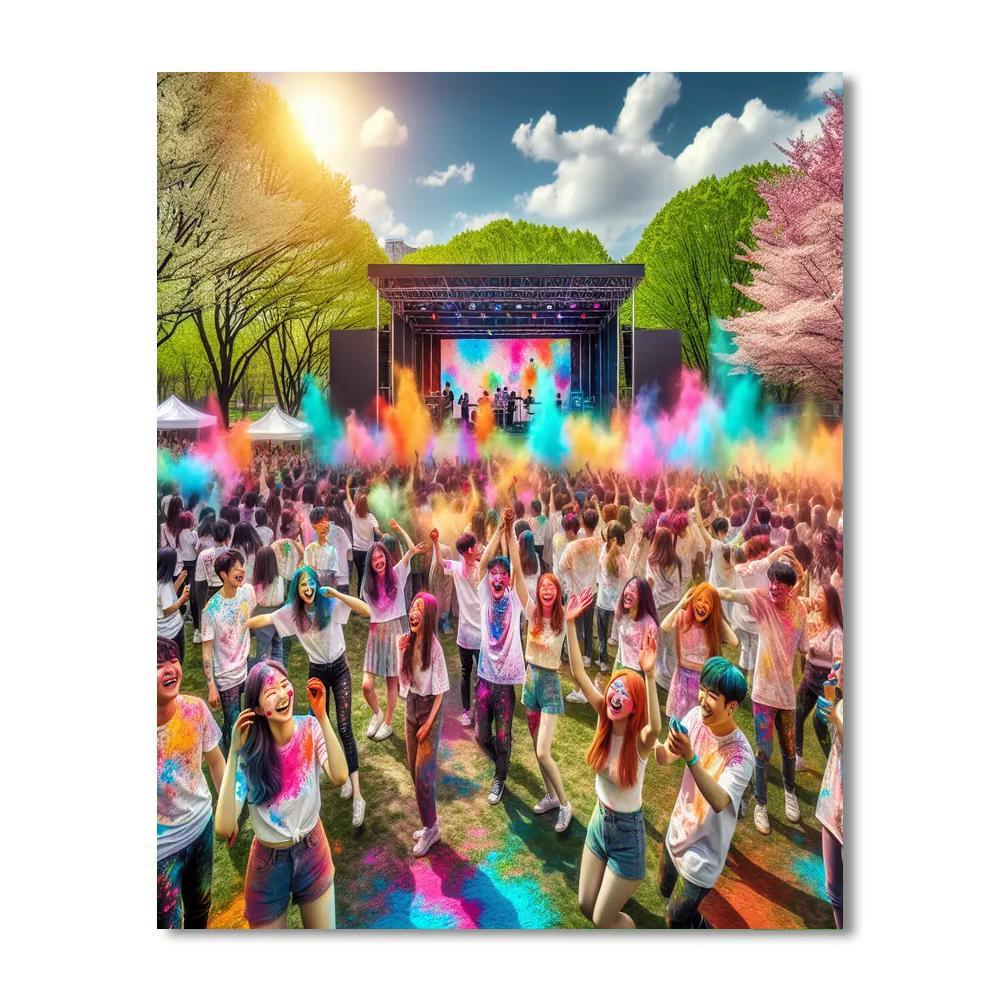 Festival Of Colors - South Korea Paint By Numbers