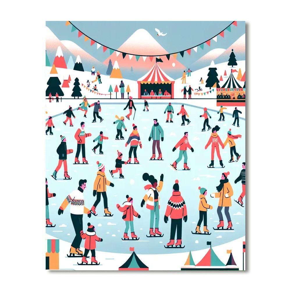 Frosty Winter Carnival Paint By Numbers