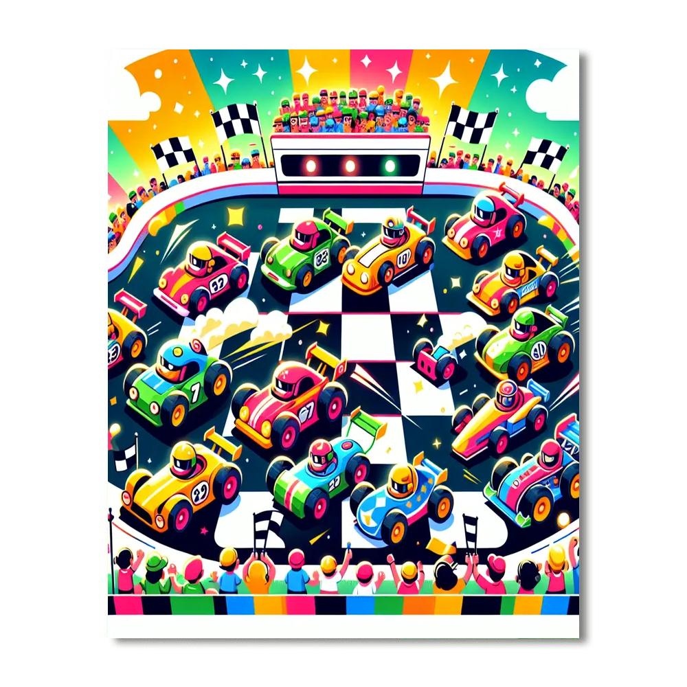 Racing Adventure Paint By Numbers Art