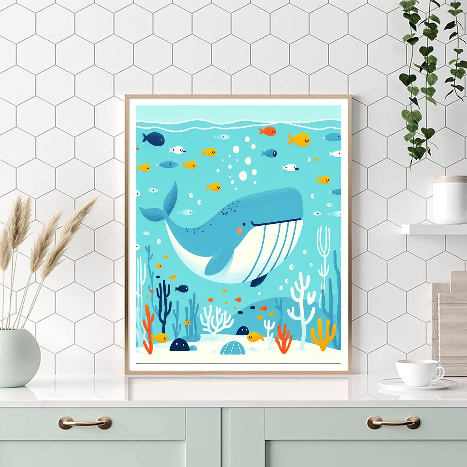 Gentle Whale's Ocean Symphony Paint By Color