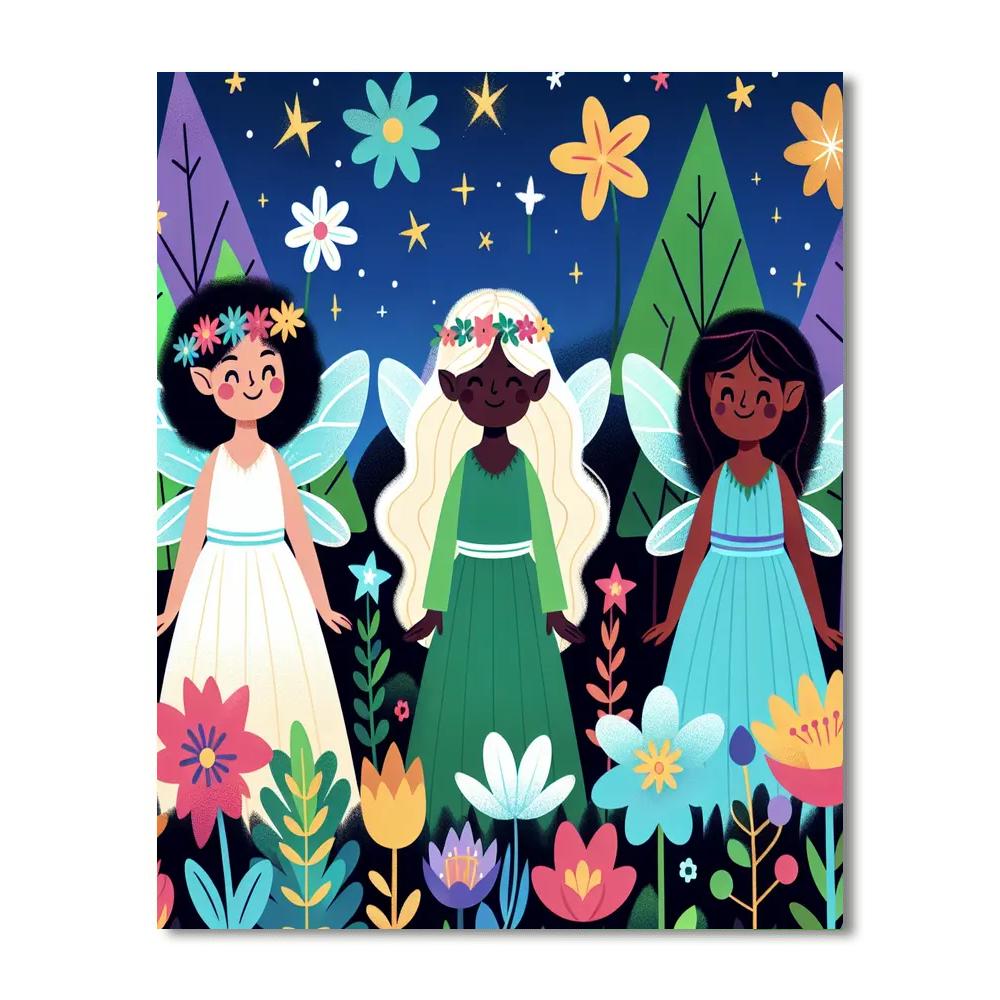Garden Fairy Celebration Painting By Numbers Kit
