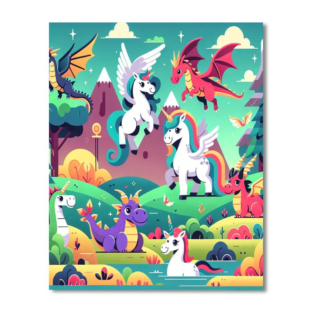 Mythical Creatures Exploration Numbered Painting Kits