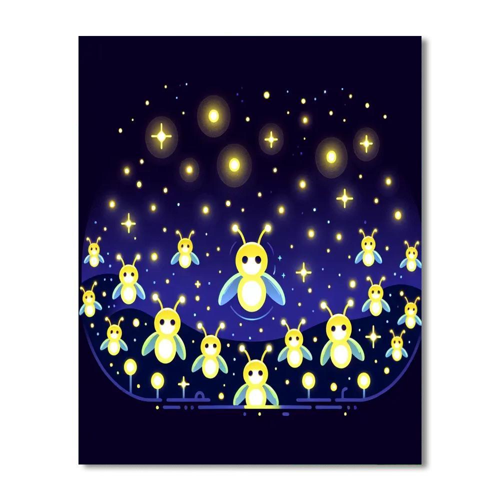 Brilliant Fireflies Paint By Numbers Art