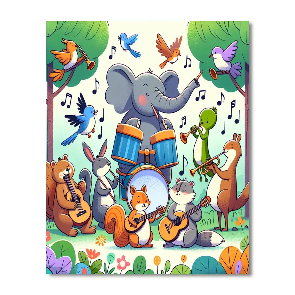Charming Animal Concert Numbered Painting Kits