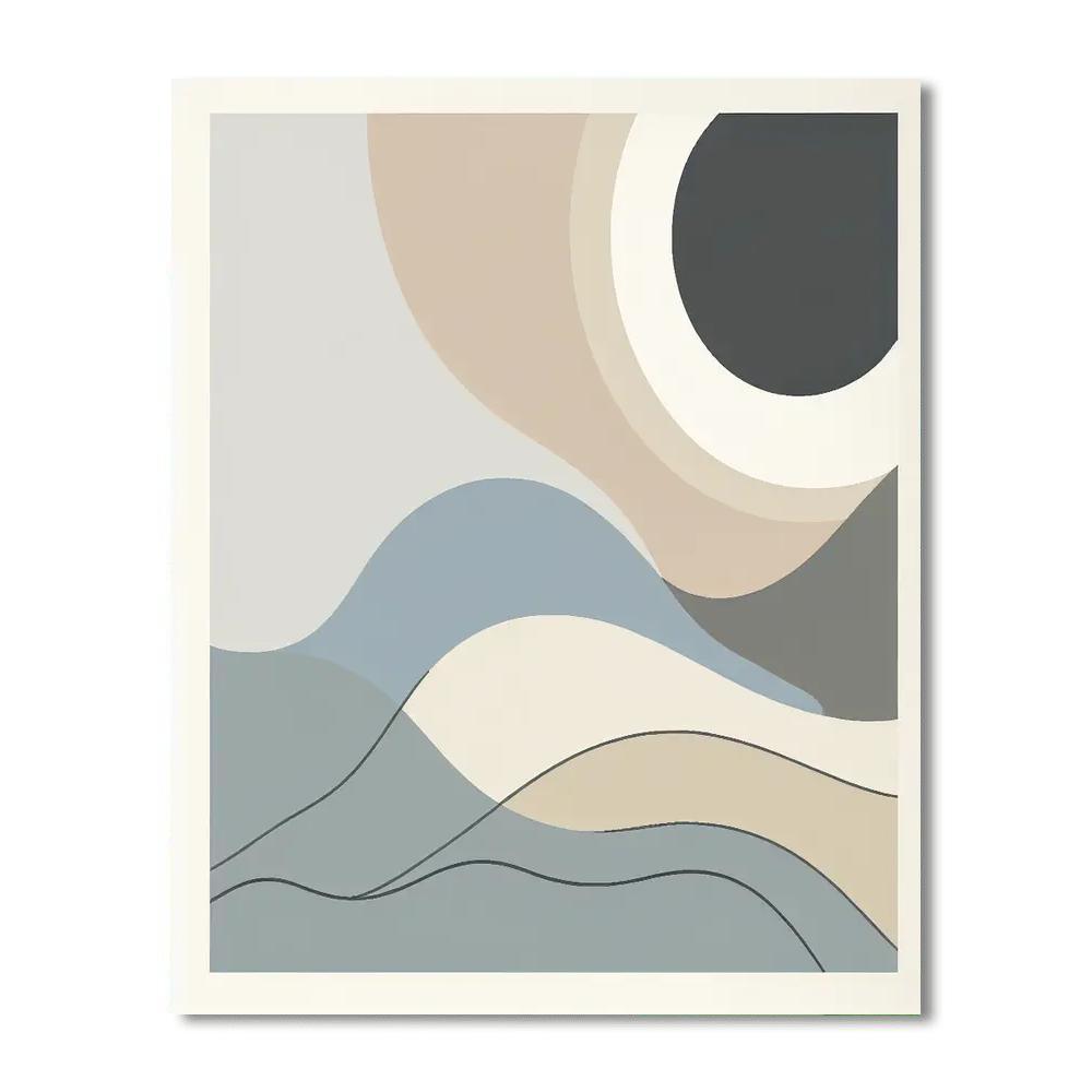 Subtle Abstract Harmony Number Painting