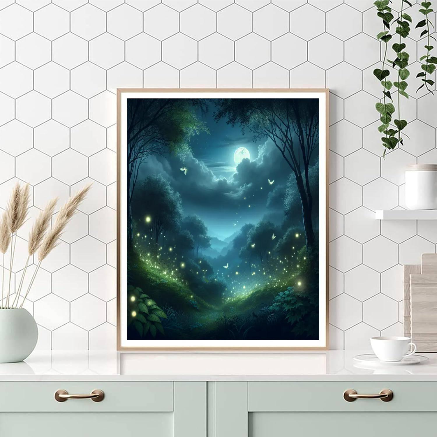 Mystical Night In The Enchanted Woods DIY Paint By Numbers