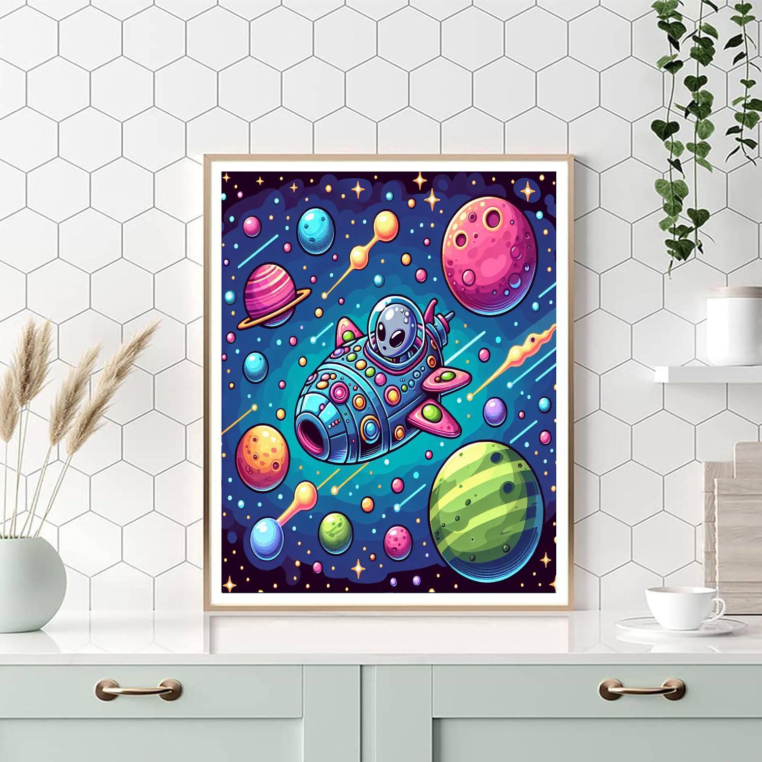 Galactic Frontier Mission Painting Number Kit