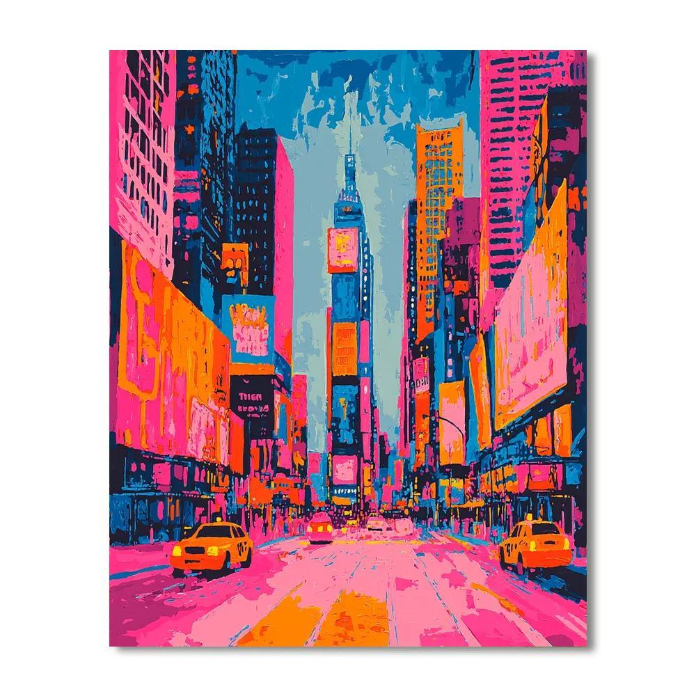 Andy Warhol Inspired Futuristic Urban Lights  Paint By Numbers
