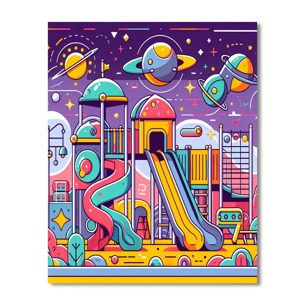 Outer Space Playground Numbered Painting Kits