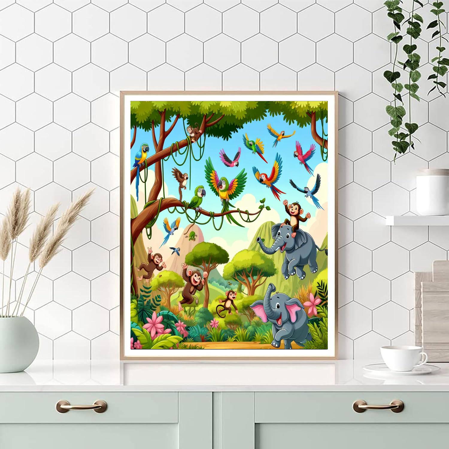 Joyful Journey Through The Jungle Paint By Numbers