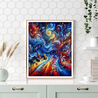 Music's Melodic Journey Number Painting