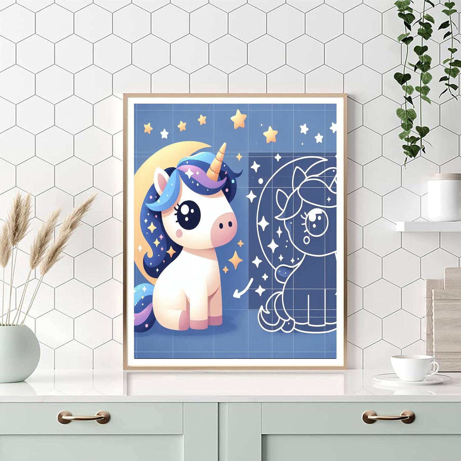 Starry Unicorn Numbered Painting Kits