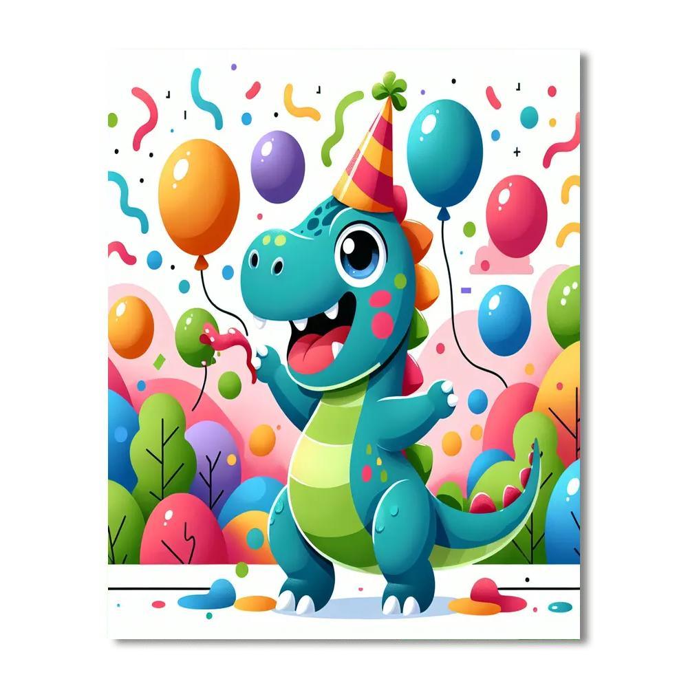 Funky Dino Party Paint By Number