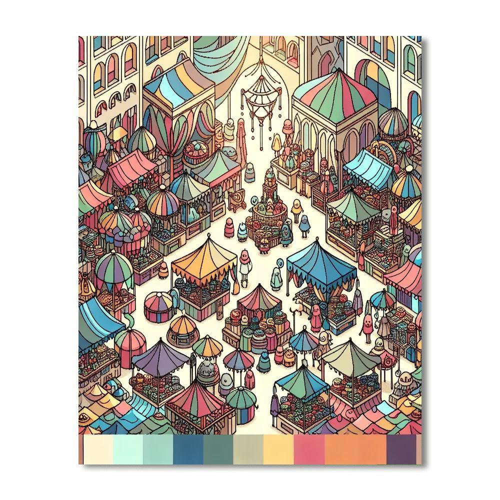 Magical Market Of Wonder Painting By Numbers Kit