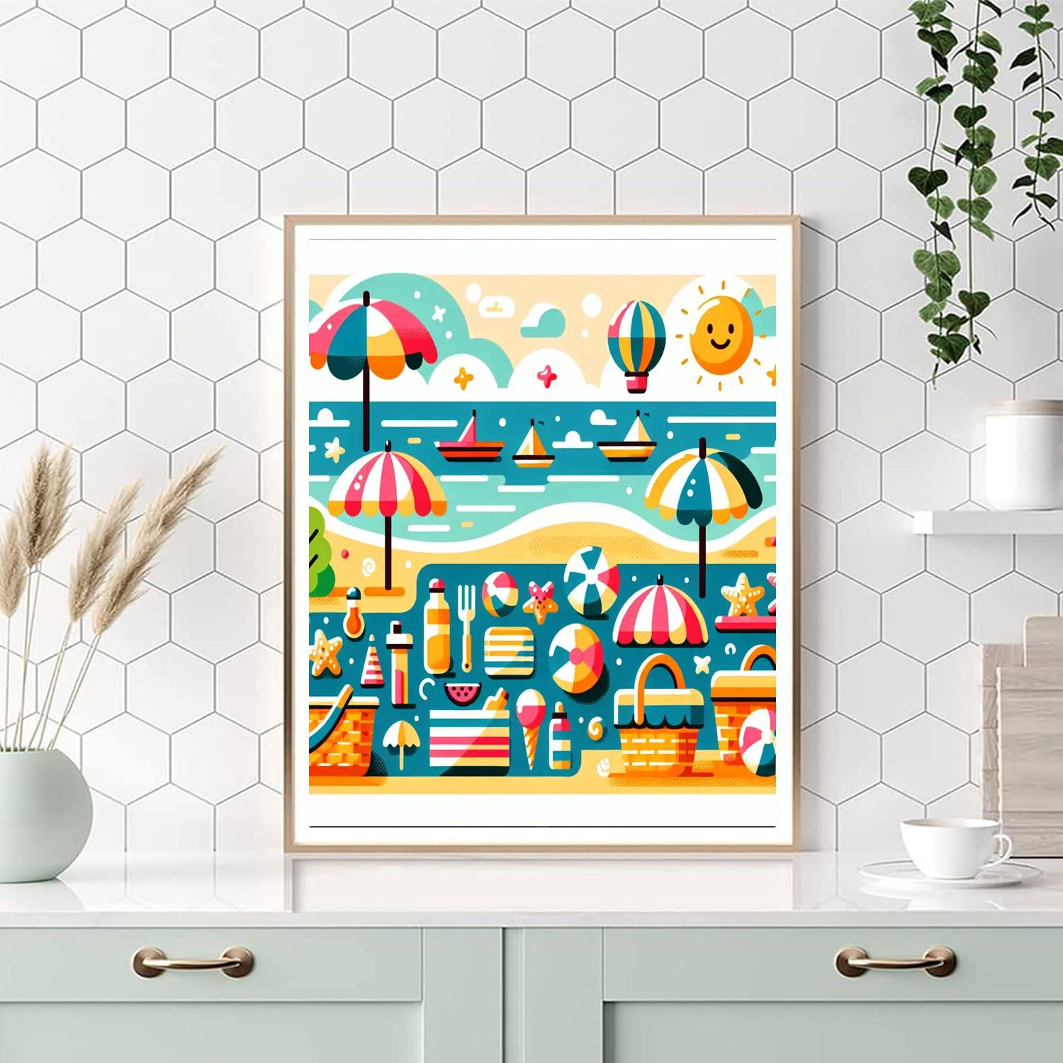 Seaside Picnic Fun Numbered Painting Kits