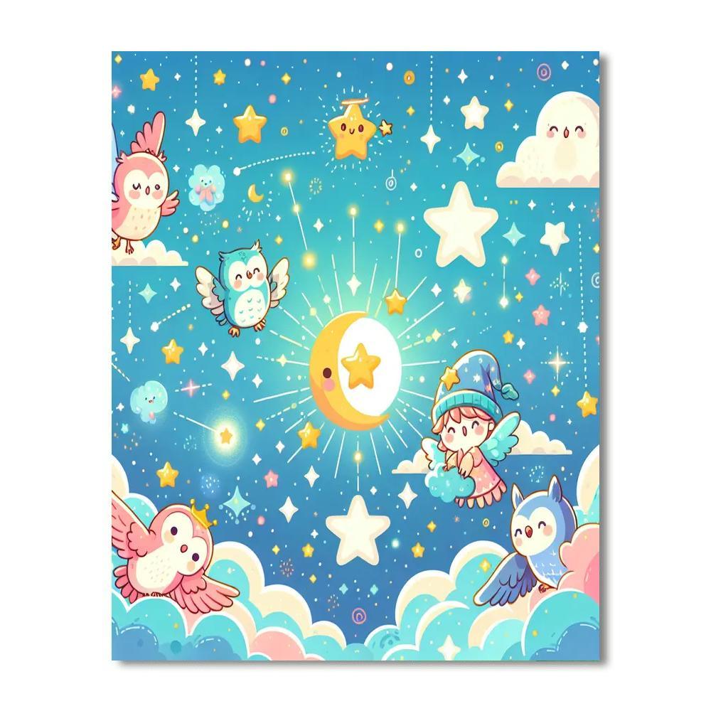 Magical Night Sky Adventure Paint By Number
