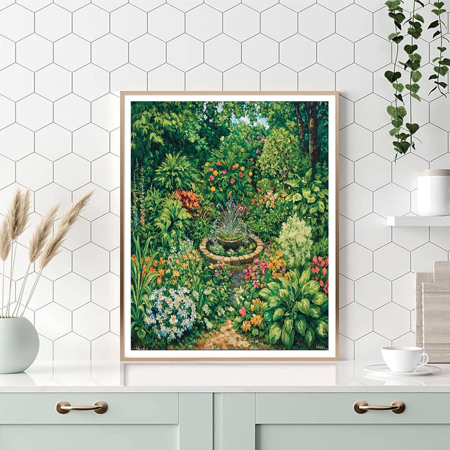 Botanical Illustration Style Inspired Botanical Oasis  Paint By Numbers Kits