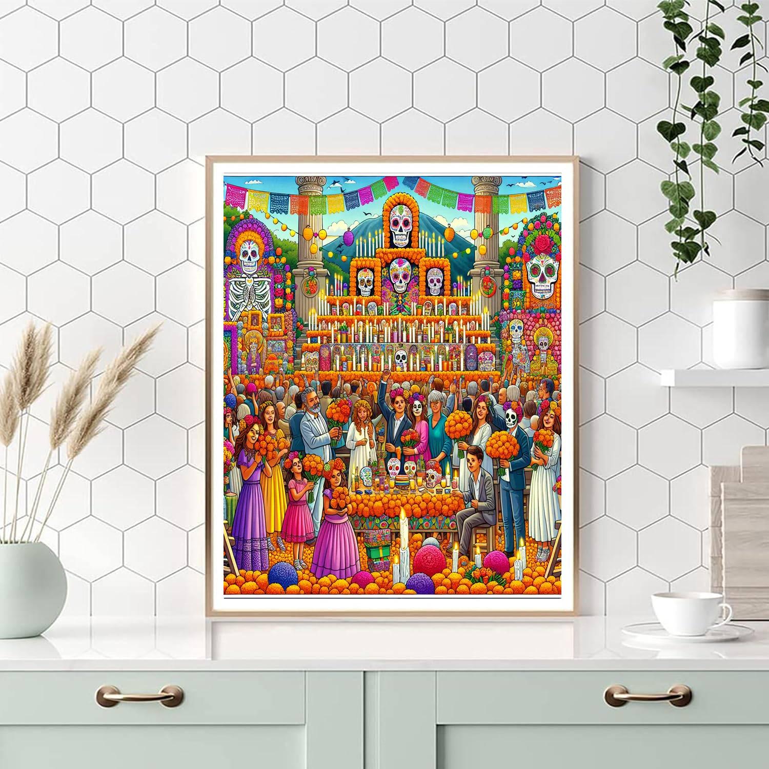 The Day Of The Dead Festival Paint By Color