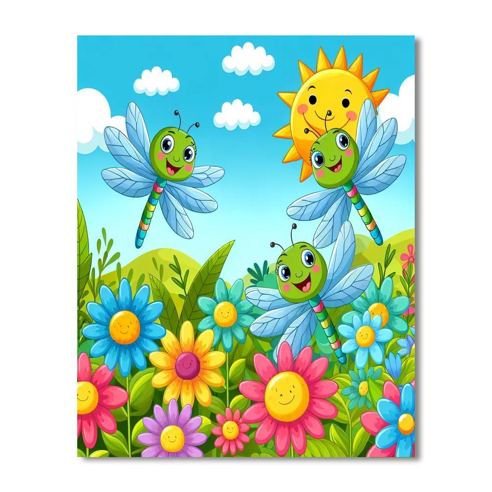 Adventurous Dragonflies Paint By Numbers Kits