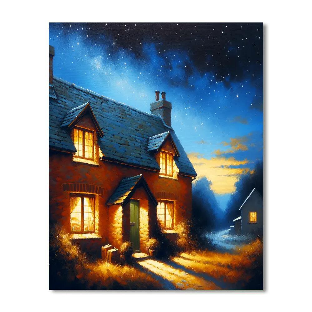 Charming Cottage Evening Paint By Color