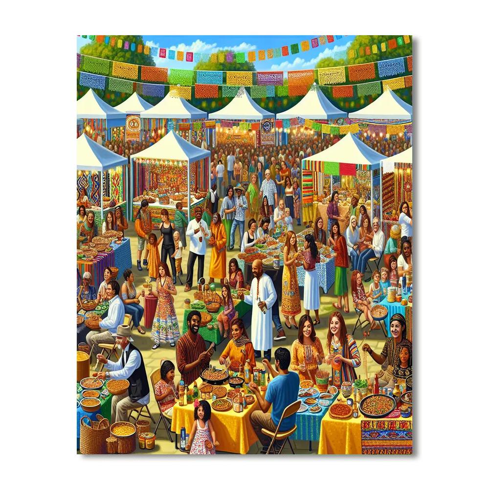 Folk Life Festival - United States Paint By Color