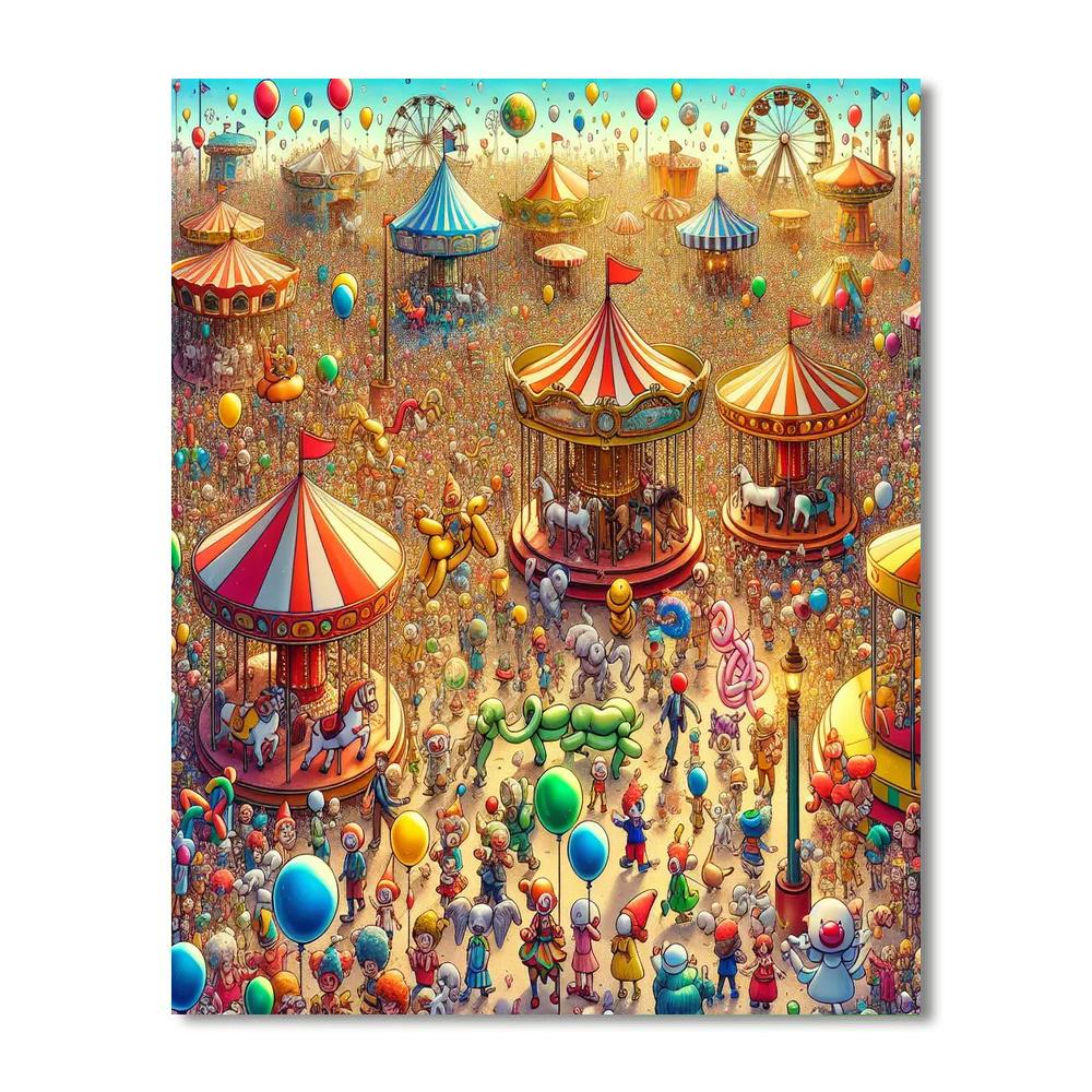 Magical Carnival Extravaganza Painting Number Kit
