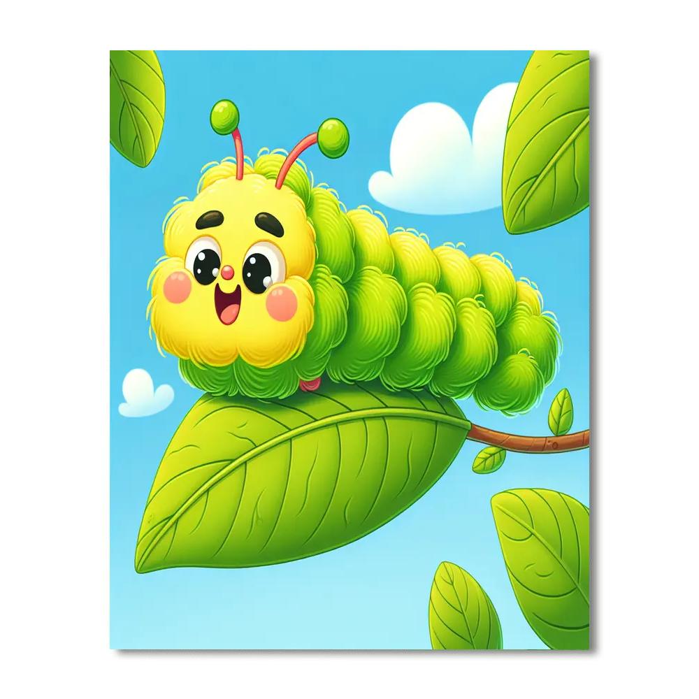 Fuzzy Caterpillar Number Painting