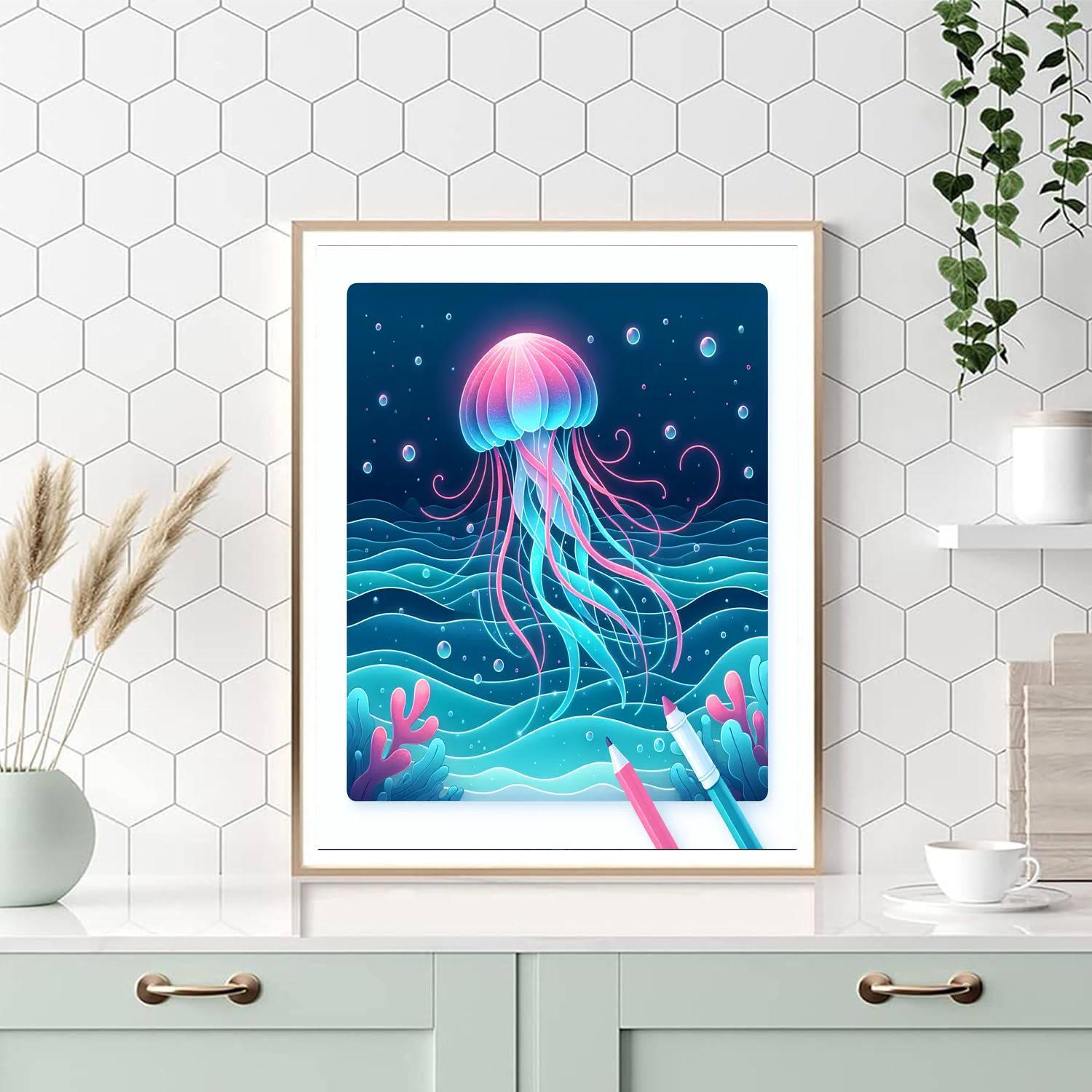 Luminous Jellyfish Paint By Numbers Art