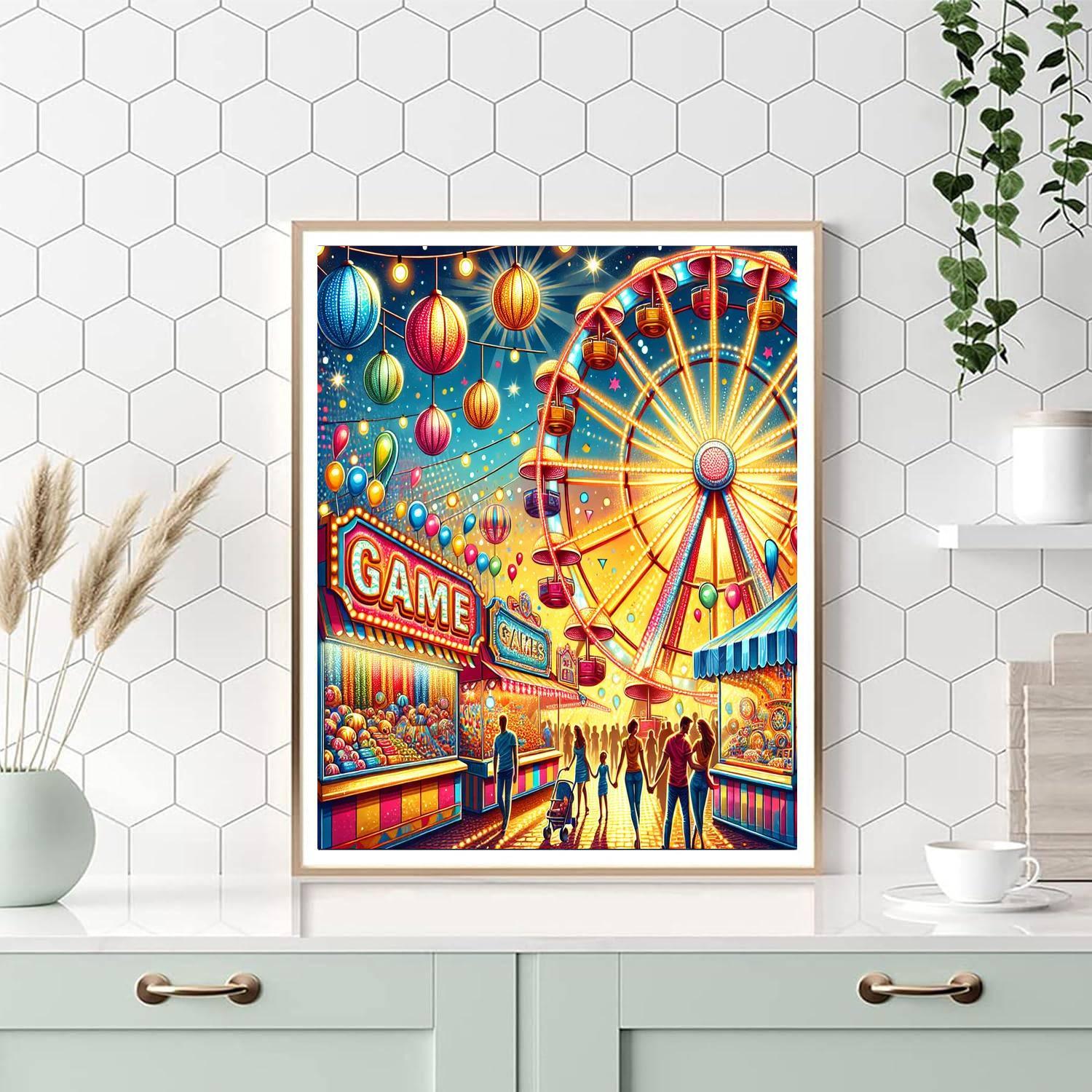 Joyful Carnival Lights Painting By Numbers Kit