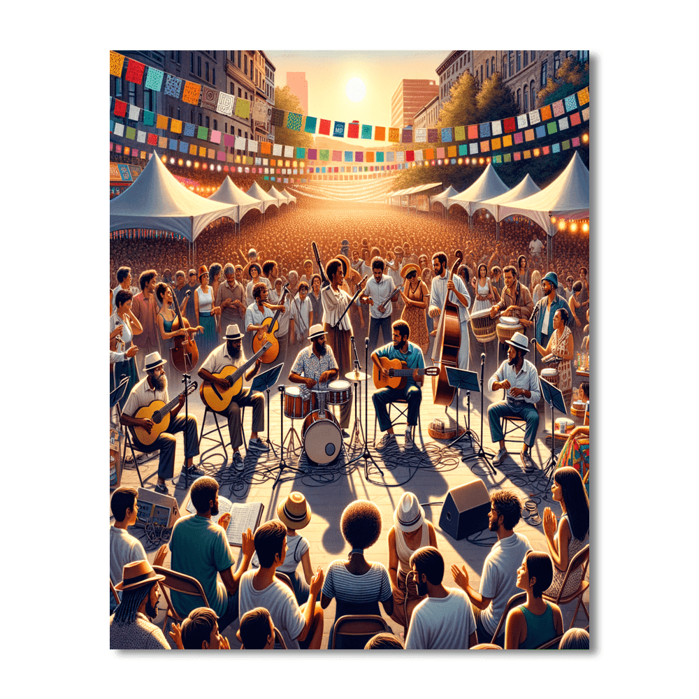 Fête De La Musique - France Paint By Numbers Art