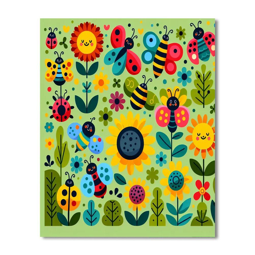 Joyful Insect Adventures Numbered Painting Kits