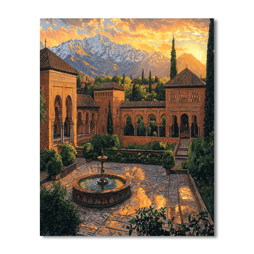 Alhambra - Granada, Spain Numbered Painting Kits