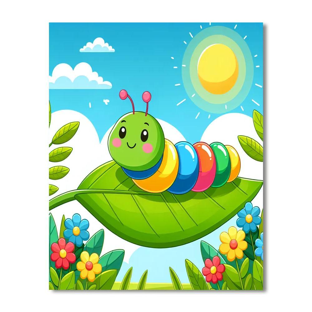 Friendly Caterpillar Paint By Number