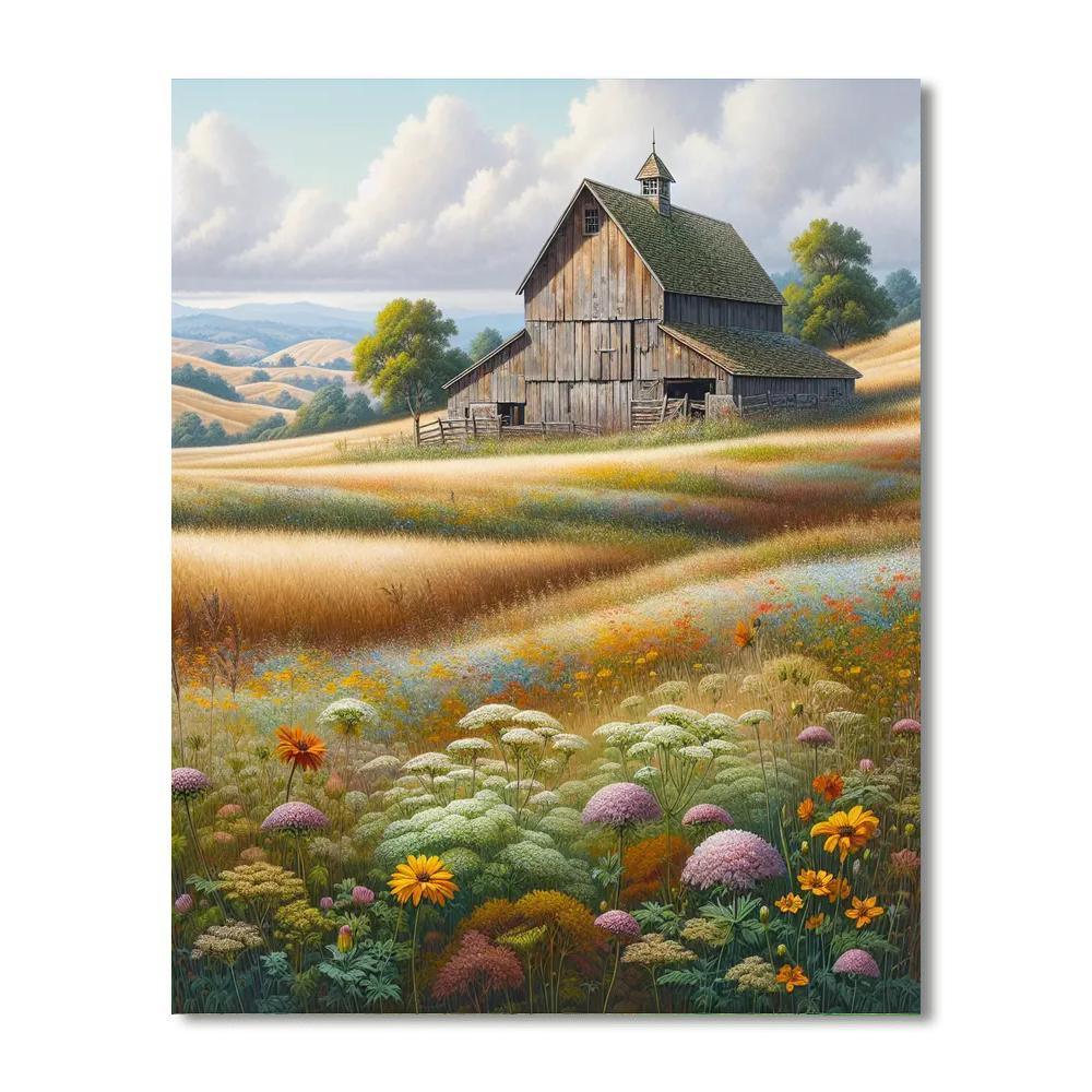 Rustic Barn In The Countryside Paint By Numbers
