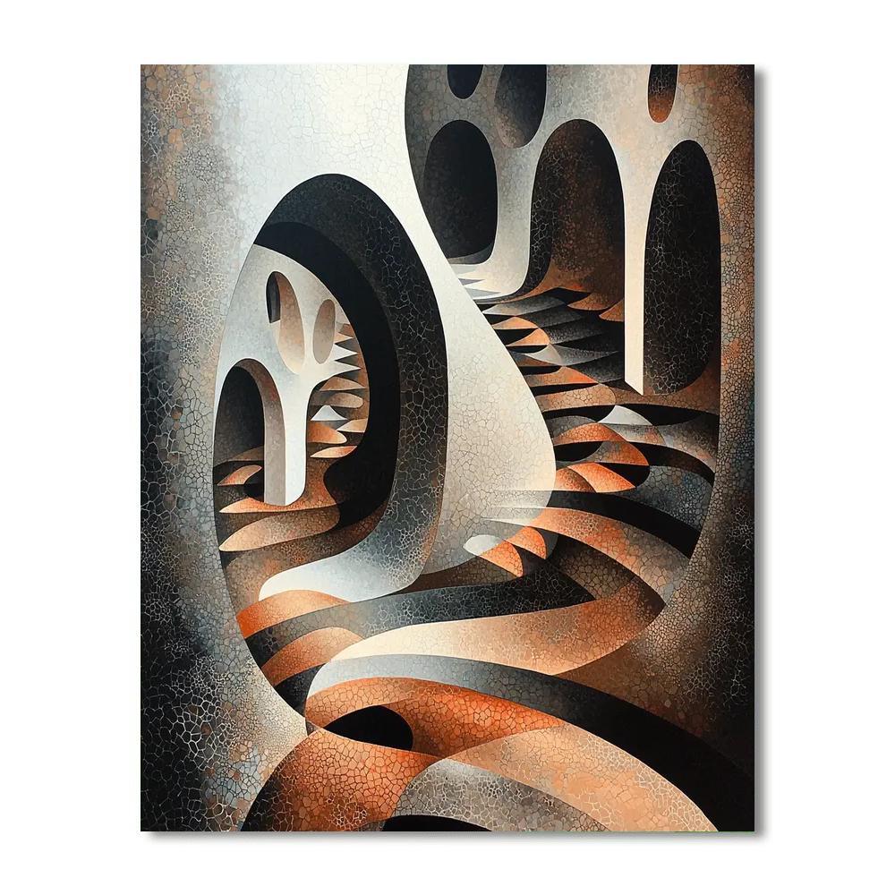 M.C. Escher Inspired The Play Of Light And Shadow  Number Painting