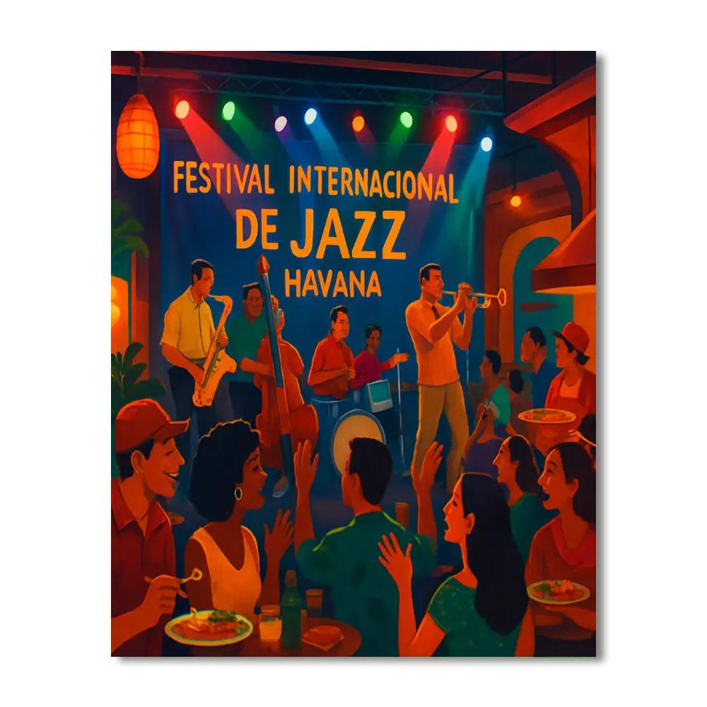 Festival Internacional De Jazz - Cuba Paint By Numbers Kits