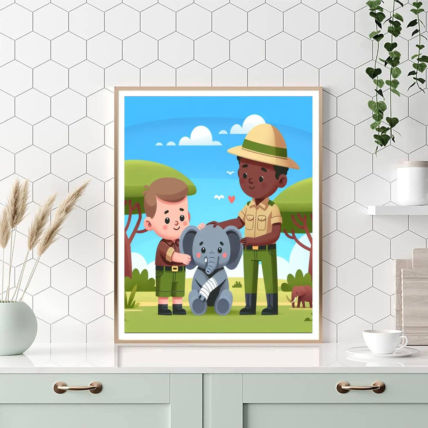 Safari Animal Rescue DIY Paint By Numbers