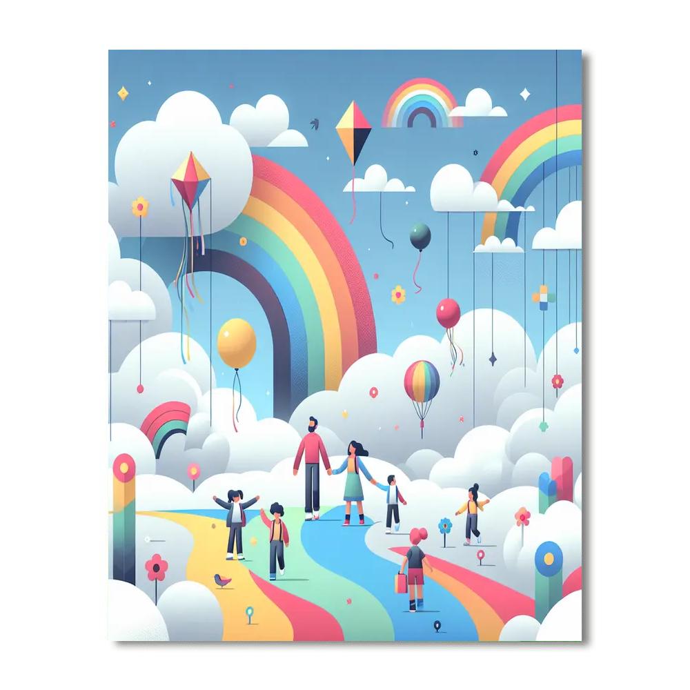 Cuddly Cloudland Adventure Painting By Numbers Kit