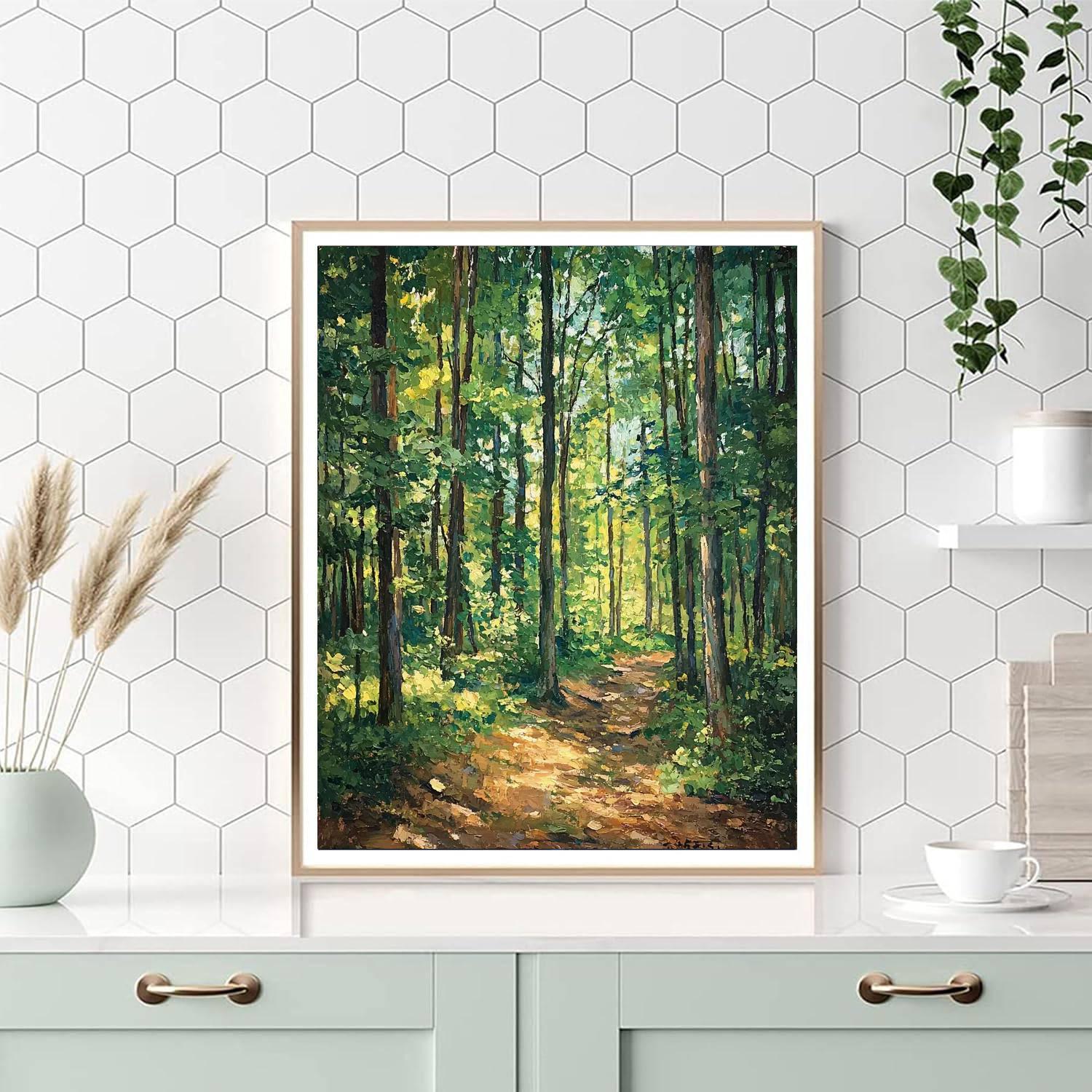 Paul Cézanne Inspired Lush Green Harmony  Paint By Numbers Kits