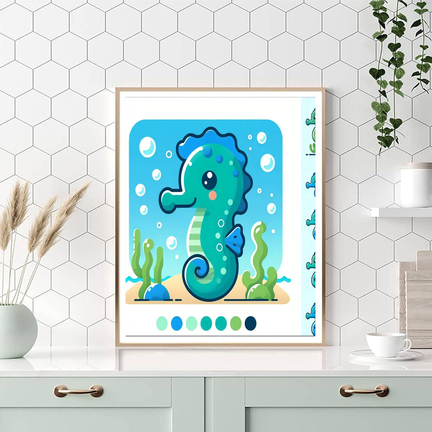 Sailing Seahorse Adventure Paint By Color