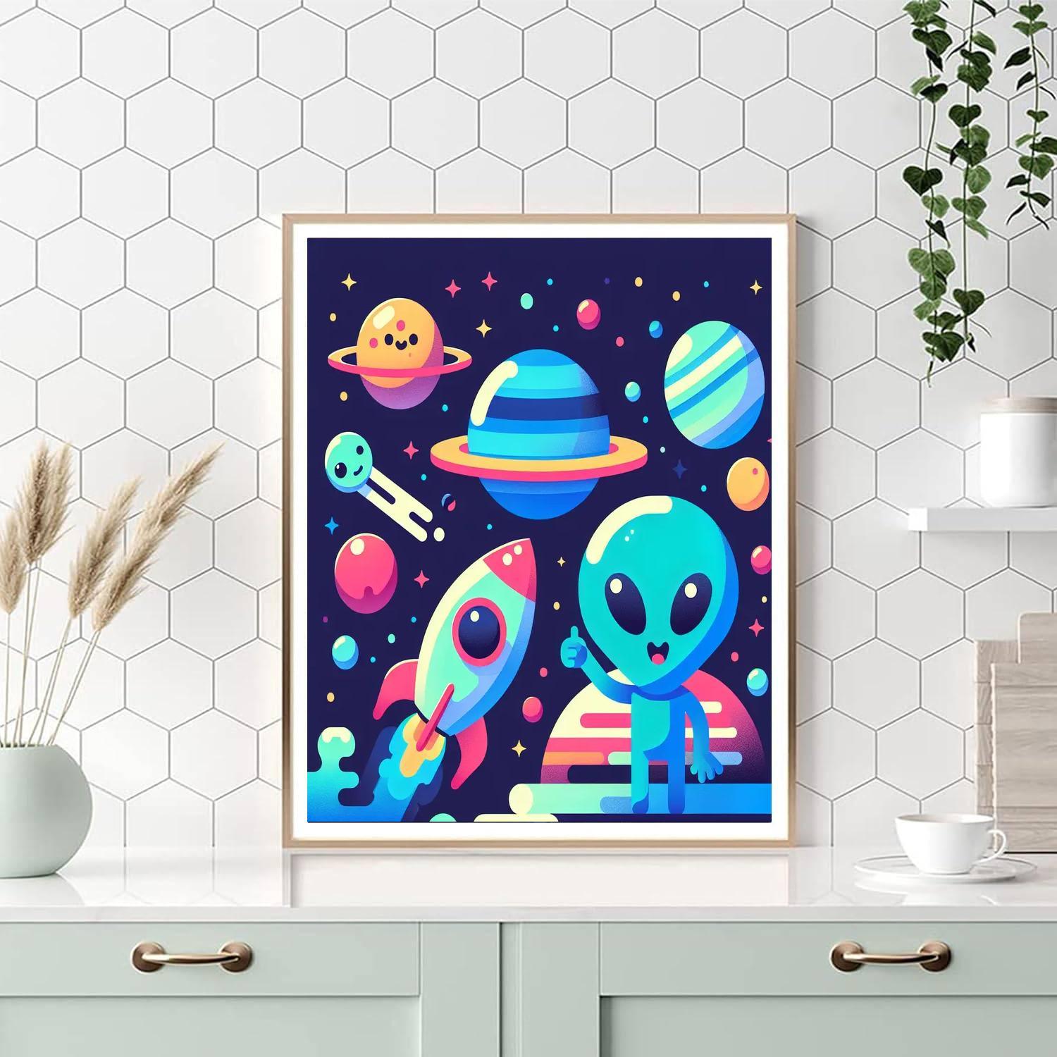 Space Galaxy Exploration DIY Paint By Numbers