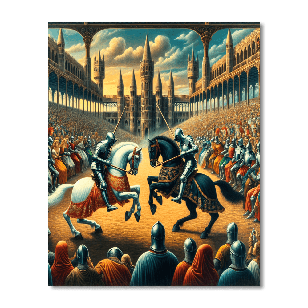 Fanciful Medieval Tournament Number Painting