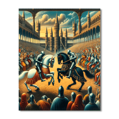 Fanciful Medieval Tournament Number Painting