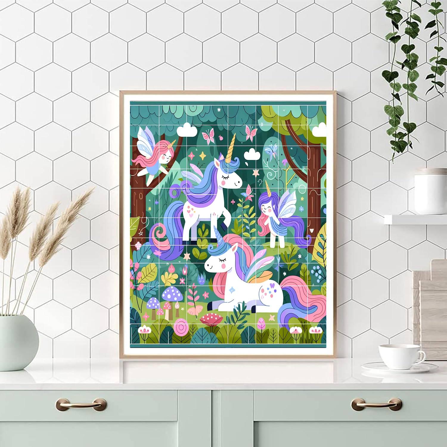 Mystical Creatures In Enchanted Woods Paint By Numbers Kits