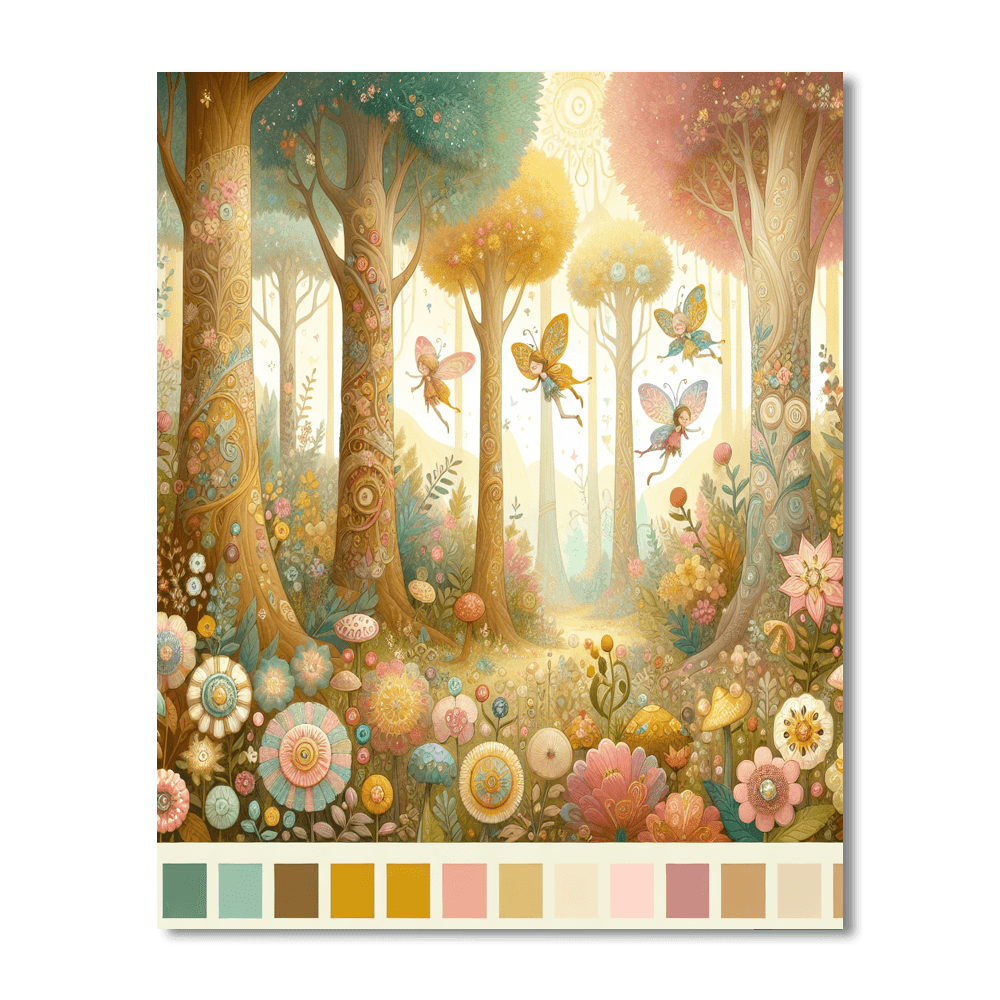 Fanciful Fairy Forest Painting By Numbers Kit