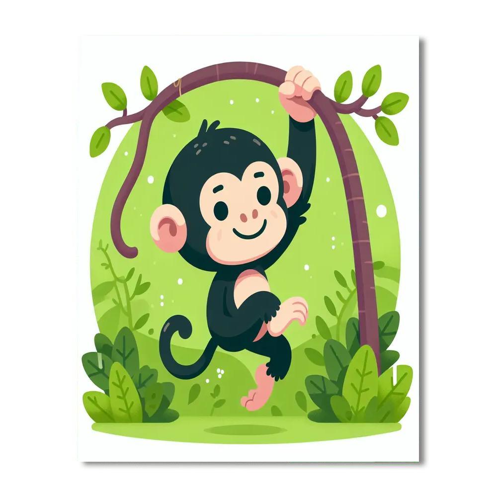 Cheeky Chimpanzee Paint By Color