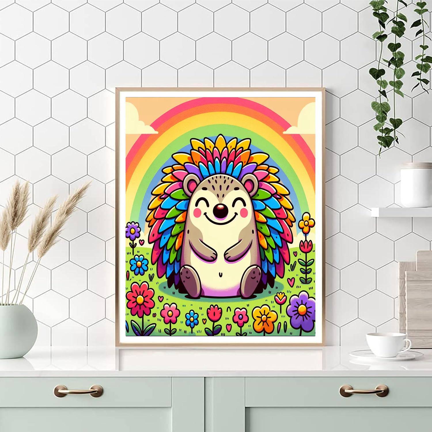 Rainbow Hedgehog Paint By Numbers Kits