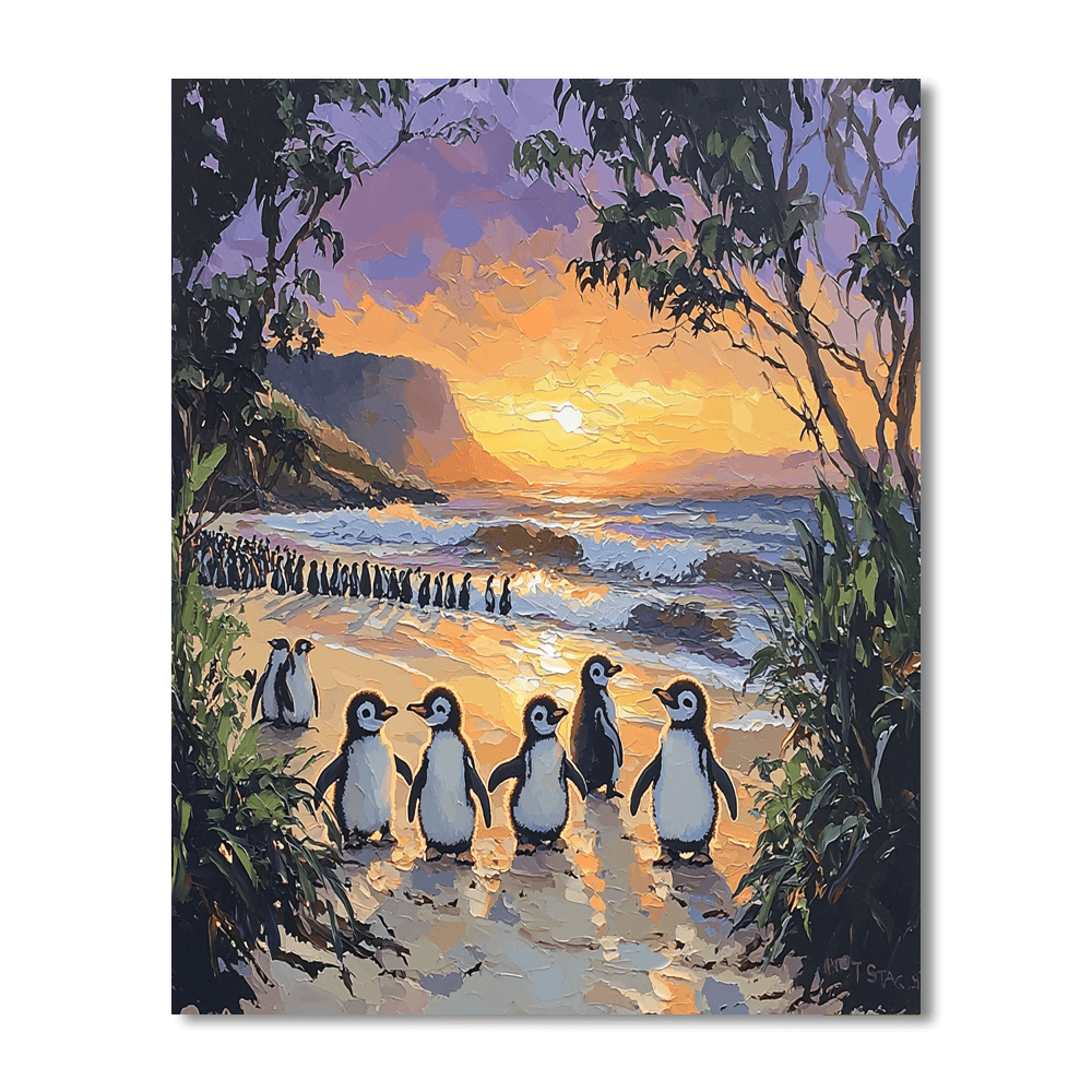 Penguin Parade - Phillip Island Paint By Numbers Kits