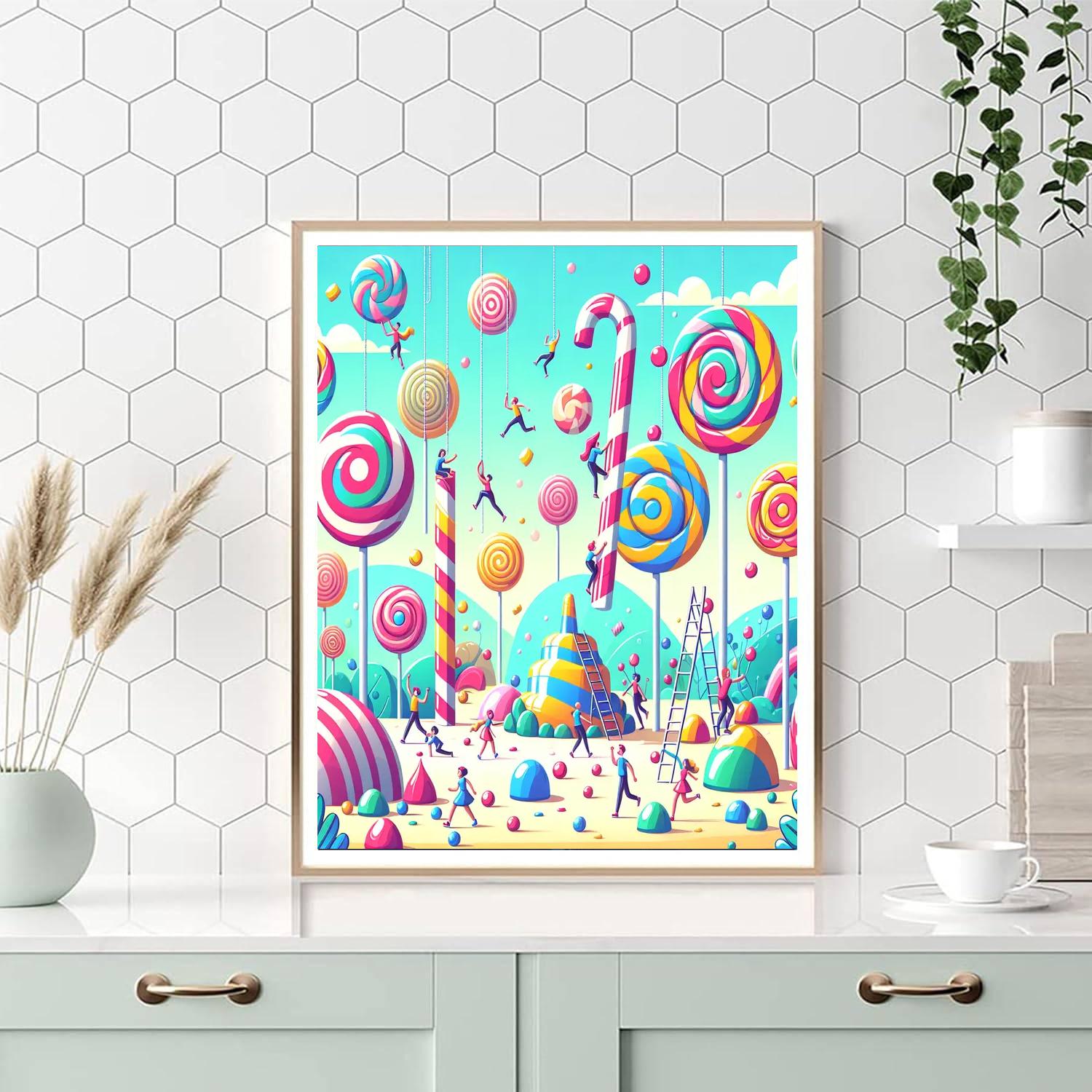 Charming Candy Wonderland Paint By Numbers